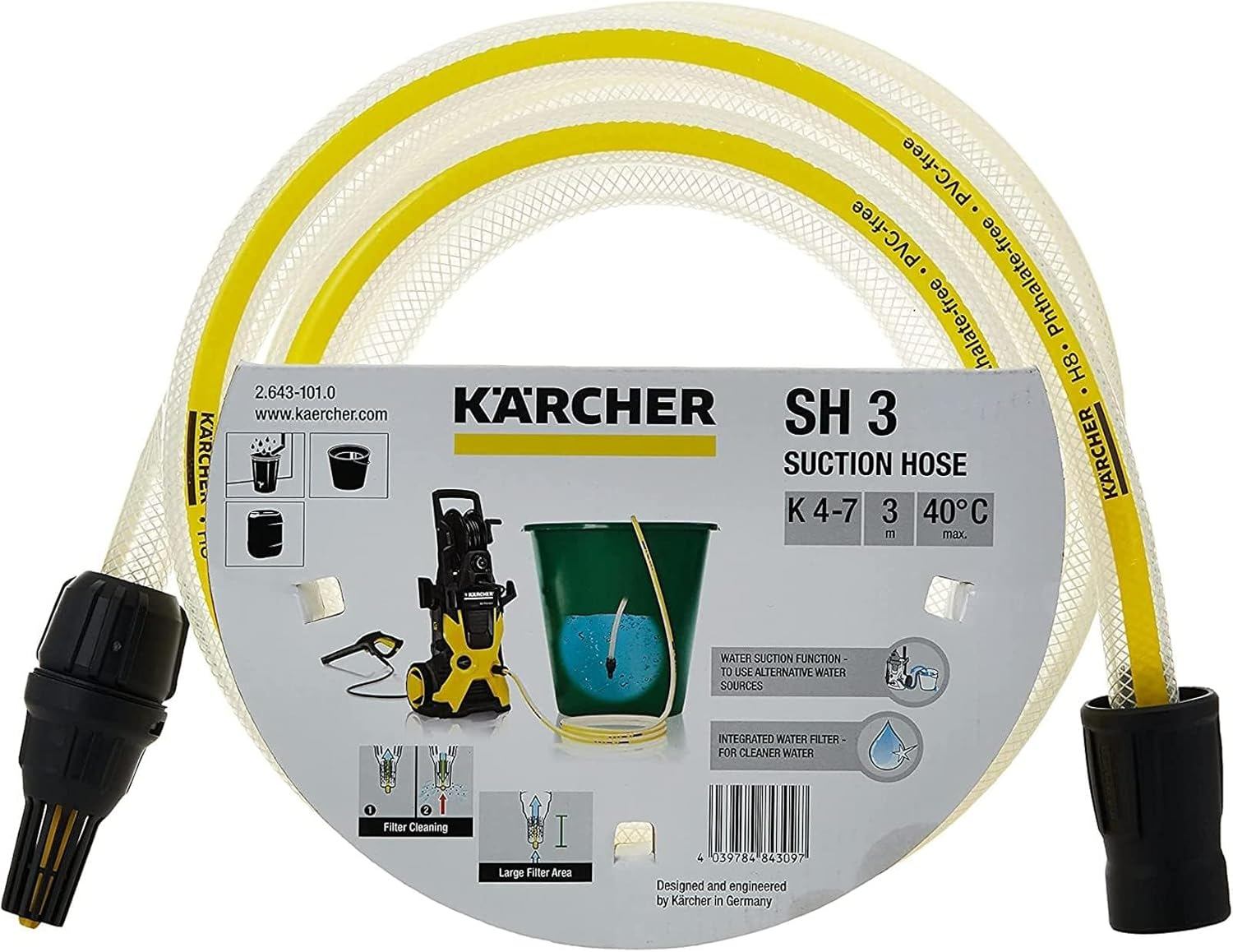 Karcher Water Suction Hose with Filter for Pressure Washers