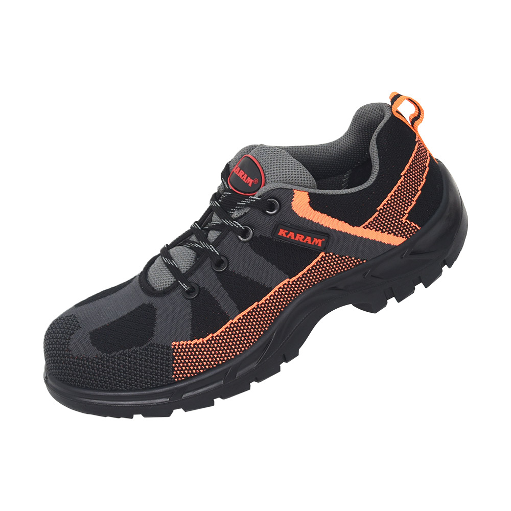 GREY-ORANGE FLYTEX UPPER SAFETY FOOTWEAR, PROTECTIVE COMPOSITE TOE CAP, DRYLEX GREY LINING, SINGLE DENSITY, BLACK PU SOLE, ANTISTATIC, ANTI SLIP, OIL & HEAT RESISTANT,PU MOLDED IN SOCKS GREY-ORANGE FLYTEX UPPER SAFETY FOOTWEAR, PROTECTIVE COMPOSITE TOE CAP, DRYLEX GREY LINING, SINGLE DENSITY, BLACK PU SOLE, ANTISTATIC, ANTI SLIP, OIL & HEAT RESISTANT,PU MOLDED IN SOCKS