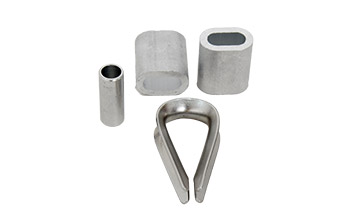 WIRE CRIMPING ASSEMBLY CONSISTING 01 NO. OF THIMBLE, 02 NOS. OF FERRULE & 01 NO. OF ALUMINIUM WIRE ROPE CAP (STANDARD). WIRE CRIMPING ASSEMBLY CONSISTING 01 NO. OF THIMBLE, 02 NOS. OF FERRULE & 01 NO. OF ALUMINIUM WIRE ROPE CAP (STANDARD).
